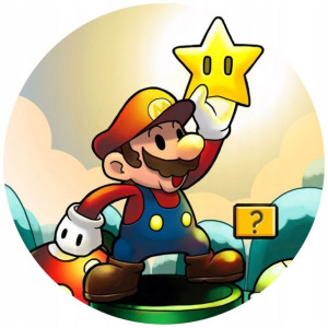 Opłatek Na Tort 20cm Super Mario Twój Napis Gratis