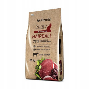 Fitmin cat Purity Hairball kot długowłosy 10 kg