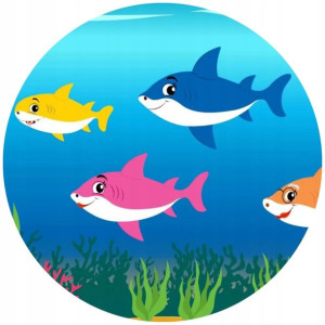 Opłatek Na Tort 20cm Baby Shark Twój Napis Gratis