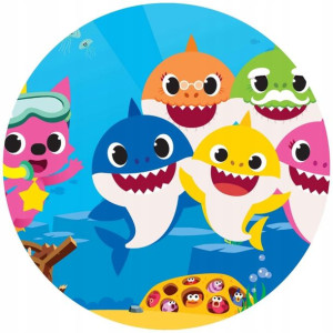 Opłatek Na Tort 20cm Baby Shark Twój Napis Gratis