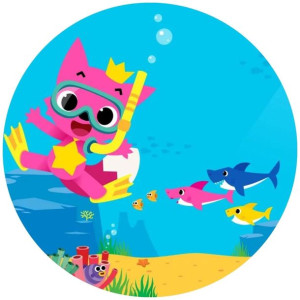 Opłatek Na Tort 20cm Baby Shark Twój Napis Gratis