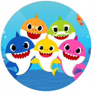 Opłatek Na Tort 20cm Baby Shark Twój Napis Gratis