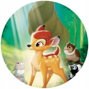 Opłatek Na Tort 20cm Bambi Sarenka Twój Napis
