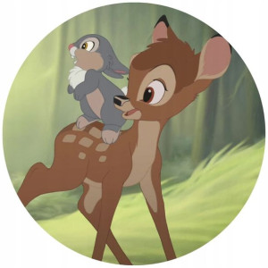 Opłatek Na Tort 20cm Bambi Sarenka Twój Napis