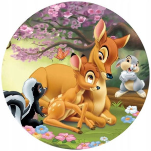 Opłatek Na Tort 20cm Bambi Sarenka Twój Napis
