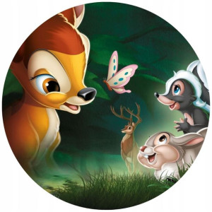 Opłatek Na Tort 20cm Bambi Sarenka Twój Napis