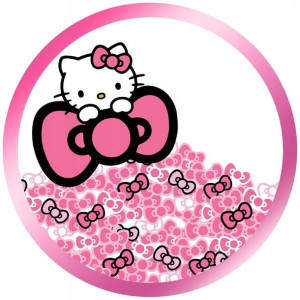 Opłatek Na Tort 20cm Hello Kitty Twój Napis Gratis
