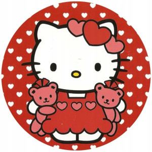 Opłatek Na Tort 20cm Hello Kitty Twój Napis Gratis