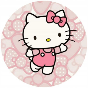 Opłatek Na Tort 20cm Hello Kitty Twój Napis Gratis