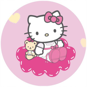 Opłatek Na Tort 20cm Hello Kitty Twój Napis Gratis