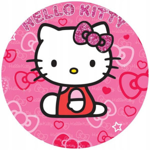 Opłatek Na Tort 20cm Hello Kitty Twój Napis Gratis