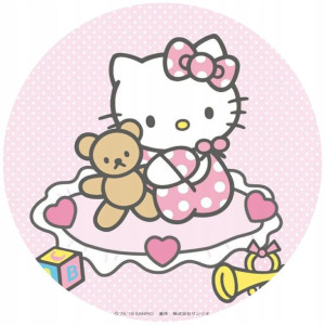 Opłatek Na Tort 20cm Hello Kitty Twój Napis Gratis