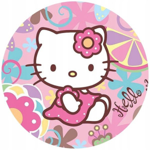 Opłatek Na Tort 20cm Hello Kitty Twój Napis Gratis