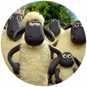 Opłatek Na Tort 20cm Baranek Shaun Twój Napis