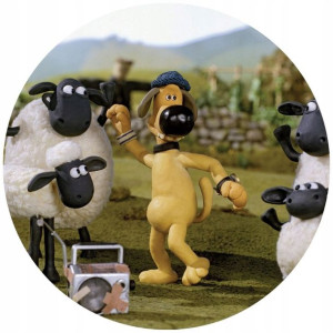 Opłatek Na Tort 20cm Baranek Shaun Twój Napis