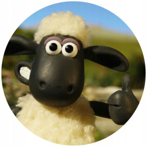 Opłatek Na Tort 20cm Baranek Shaun Twój Napis