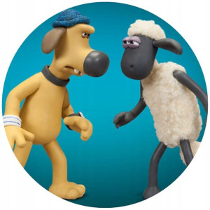 Opłatek Na Tort 20cm Baranek Shaun Twój Napis