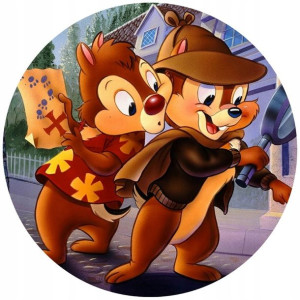 Opłatek Na Tort 20cm Chip I Dale Twój Napis Gratis