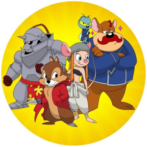 Opłatek Na Tort 20cm Chip I Dale Twój Napis Gratis
