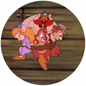 Opłatek Na Tort 20cm Chip I Dale Twój Napis Gratis