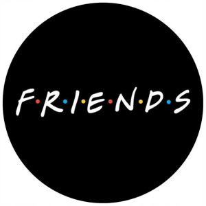 Opłatek Na Tort 20cm Friends Przyjaciele Napis