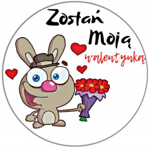 Opłatek Na Tort 20cm Walentynki Twój Napis Gratis
