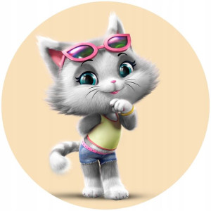 Opłatek Na Tort 20cm 44 Koty Cats Twój Napis Imię