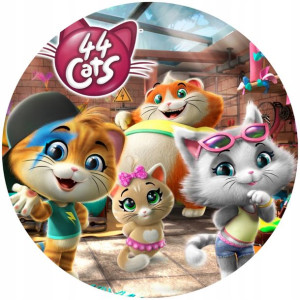 Opłatek Na Tort 20cm 44 Koty Cats Twój Napis Imię