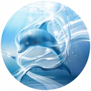 Opłatek Na Tort 20cm Delfin Twój Napis Imię Ocean