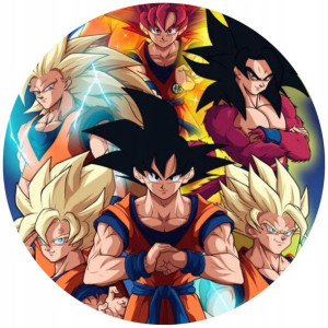 Opłatek Na Tort 20cm Dragon Ball Manga Twój Napis