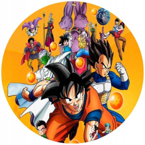 Opłatek Na Tort 20cm Dragon Ball Manga Twój Napis