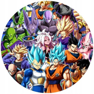 Opłatek Na Tort 20cm Dragon Ball Manga Twój Napis