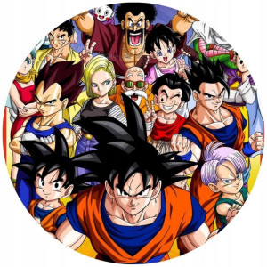 Opłatek Na Tort 20cm Dragon Ball Manga Twój Napis