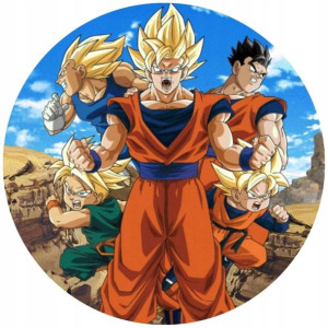 Opłatek Na Tort 20cm Dragon Ball Manga Twój Napis
