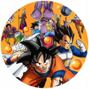 Opłatek Na Tort 20cm Dragon Ball Anime Twój Napis