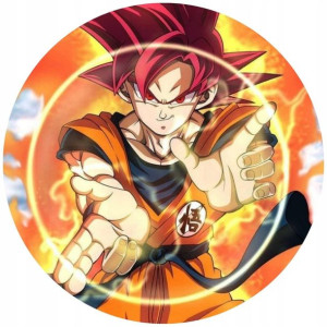 Opłatek Na Tort 20cm Dragon Ball Z Son Twój Napis