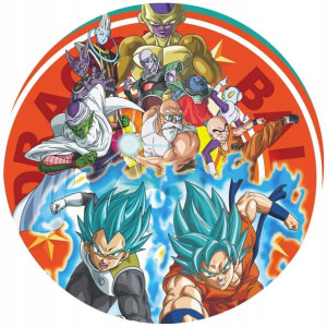 Opłatek Na Tort 20cm Dragon Ball Z Son Twój Napis