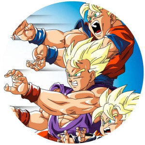 Opłatek Na Tort 20cm Dragon Ball Z Goku Twój Napis