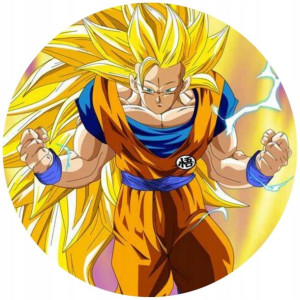 Opłatek Na Tort 20cm Dragon Ball Z Goku Twój Napis