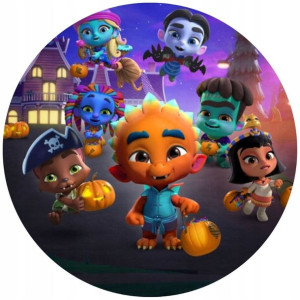 Opłatek Na Tort 20cm Straszaki Hallowen Twój Napis