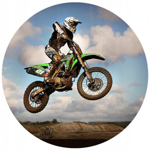 Opłatek Na Tort 20cm Cross Motor Twój Napis Gratis