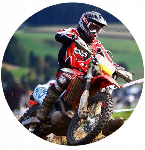 Opłatek Na Tort 20cm Cross Motor Twój Napis Gratis