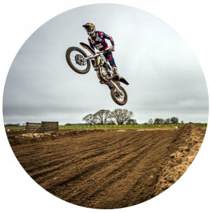 Opłatek Na Tort 20cm Cross Motor Twój Napis Gratis