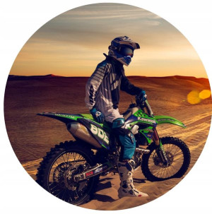 Opłatek Na Tort 20cm Cross Motor Twój Napis Gratis