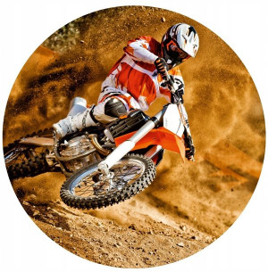 Opłatek Na Tort 20cm Cross Motor Twój Napis Gratis