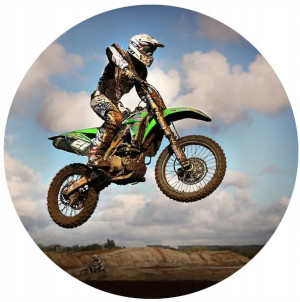 Opłatek Na Tort 20cm Cross Motor Twój Napis Gratis