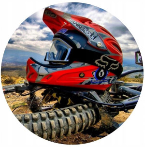 Opłatek Na Tort 20cm Cross Motor Twój Napis Gratis