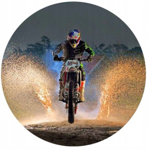 Opłatek Na Tort 20cm Cross Motor Twój Napis Gratis