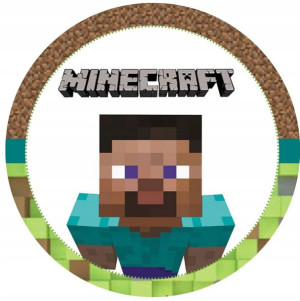 Opłatek Na Tort 20cm Minecraft Twój Napis Gratis