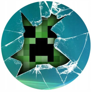 Opłatek Na Tort 20cm Minecraft Twój Napis Gratis